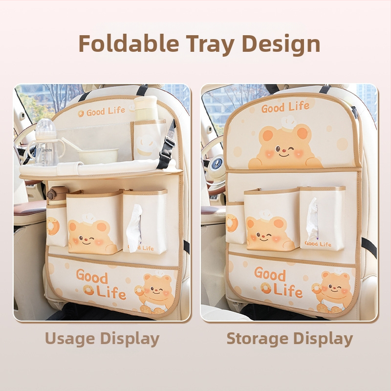 Синя чанта за съхранение на облегалка за кола, сладка многофункционална чанта за съхранение, висяща чанта с анимационен герой, чанта за съхранение на задна част на колата, малка чанта за съхранение на маса