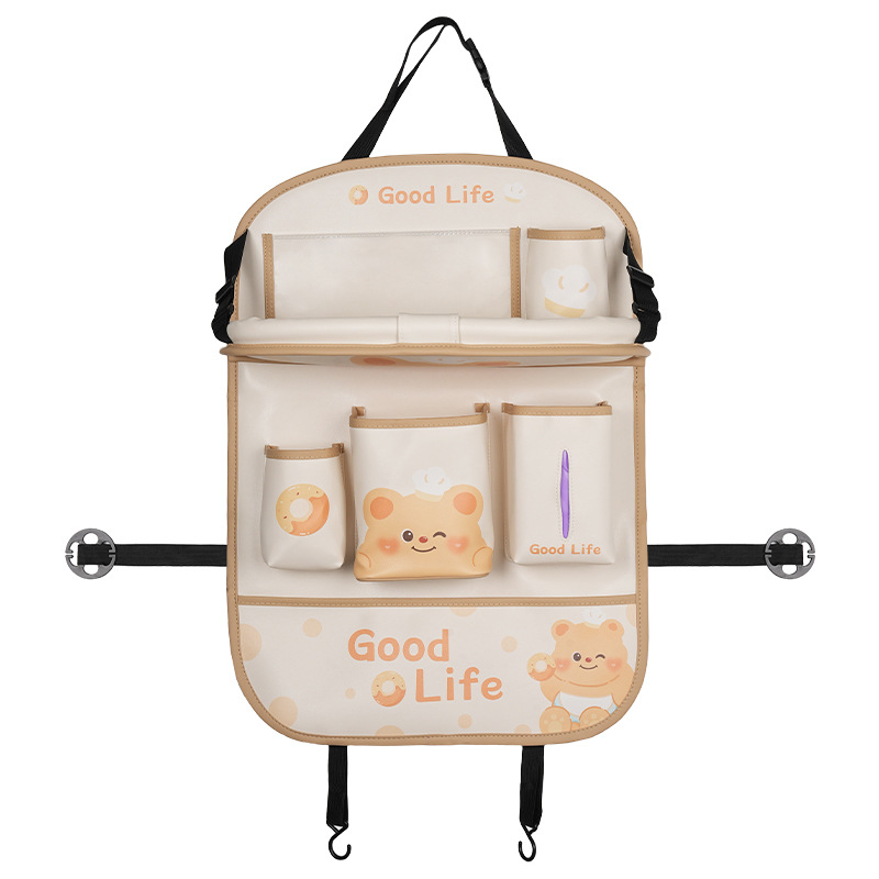 Μπλε τσάντα αποθήκευσης πλάτης καρέκλας αυτοκινήτου με χαριτωμένη πολυλειτουργική κρεμαστή τσάντα αποθήκευσης, μικρή τσάντα αποθήκευσης τραπεζιού για το πίσω μέρος του αυτοκινήτου σε στυλ κινουμένων σχεδίων