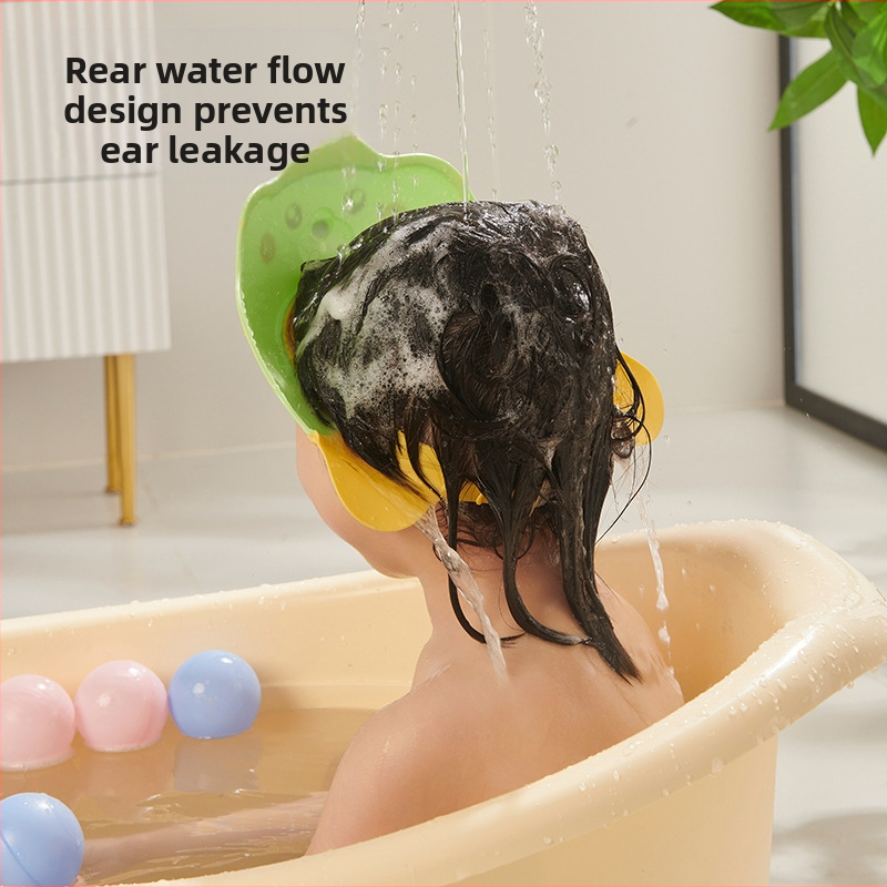 Бебешка шапка за шампоан с предпазител за уши, Детска шапка за шампоан, Защита за очите срещу проникване на вода, Детска шапка за вана
