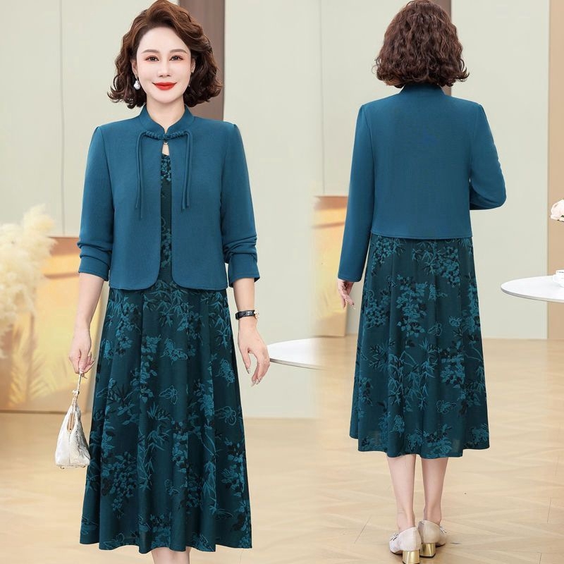 2024. aasta kevad- ja sügisene uus Xi ämma pulmakleit, üllas kaheosaline ülikond, naissoost ema osaleb pulmakleidis