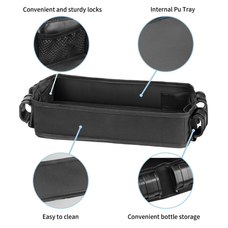 Onderfold luksuslik nelikveoline universaalne söögitaldrik lastele beebikäru kandiku riiul veekindel Oxfordi riie
