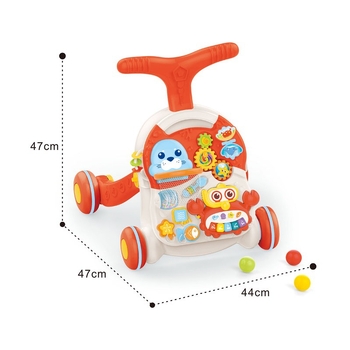 Πολυλειτουργικό καρότσι περιπατητή μωρού Δύο σε ένα τραπέζι μελέτης περιπατητή μωρού Παιχνίδια πρώιμης εκπαίδευσης για παιδιά