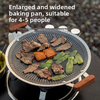 Βουνό Kelong τηγάνι εξωτερικού χώρου κάμπινγκ τηγάνι maifan πέτρινη σόμπα με κάρτα πλάκα μπάρμπεκιου κορεάτικου στιλ teppanyaki