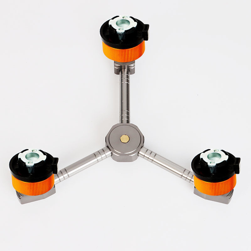Adaptor de aragaz din aliaj de aluminiu cu închidere automată, trei într-unul, instrument pentru camping în aer liber, consumabile, convertor pentru lampă cu gaz, cap de conversie