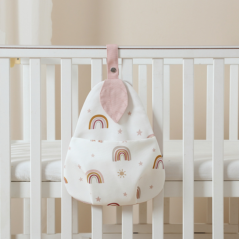 Kūdikio lovelės pakabinimo krepšys, pakabinamas krepšys, daiktadėžė prie lovos, vaikiškas daugiafunkcis skalbiamas sauskelnių laikymo krepšys, daiktadėžė prie lovos