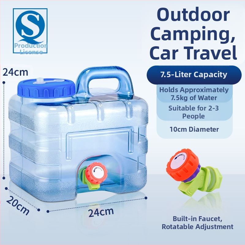 Meichu (maxcook) grynas kvadratinis kibiras geriamajam kibirui su čiaupu savarankiškai važiuojantis turistinis krepšys lauko reikmėms