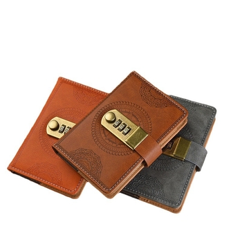 Uus parooliraamat lukuga A7 väikese suurusega päeviku märkmikuga kaasaskantav raamatupidamistasku märkmik retro hulgimüük