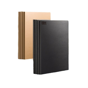 B5 lehmanahast kodutööde vihik A5 trükkimata musta kaardi märkmik horisontaalsete võrkudega tühi trükkimata lehmanahast raamatu hulgimüük