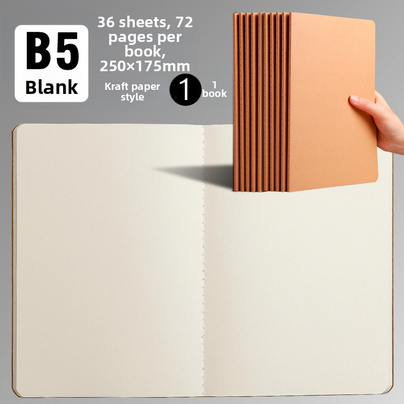 B5 lehmanahast kodutööde vihik A5 trükkimata musta kaardi märkmik horisontaalsete võrkudega tühi trükkimata lehmanahast raamatu hulgimüük