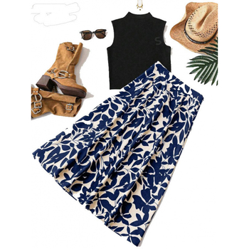 Γυναικεία φούστα Amazon με ρετρό, μοντέρνα γραμμή Α και ελαστική μέση, λεοπάρ σχέδιο, άνοιξη και καλοκαίρι 2025, νέα, πιο εύκολη για να ταιριάζει.