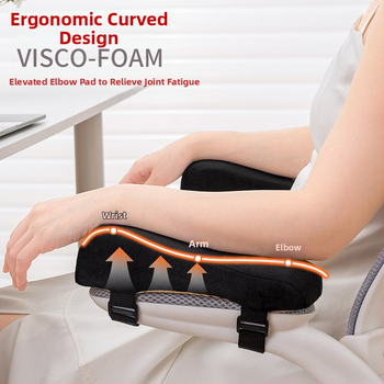 Μαξιλάρι υποβραχιόνιου καρέκλας γραφείου που υψώνει το μαλακό προστατευτικό χεριών, μαλακό μαξιλάρι μαξιλαριού, μαξιλάρι χεριών καρέκλας υπολογιστή παιχνιδιού