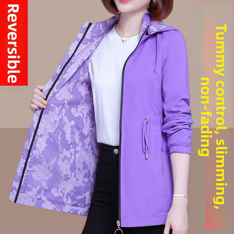 Naiste pikk kahepoolne Kagu-Aasia pluss-suuruses mantel, kevad- ja sügis 2025, hulgimüügis, piiriülene