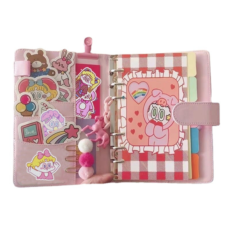 Tüdrukutele mõeldud haldjate pearaamatu komplekt, armas ja üliarmas, makaron, Jaapani stiilis, Ins stiilis pearaamatu kohta, populaarne pearaamat