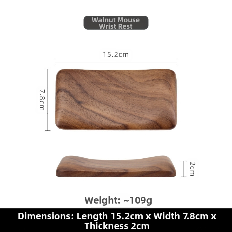 Klaviatuuri käetugi mustast pähklipuust täispuidust mehaaniline klaviatuuri käetugi puidust randmetugi hiiretugi kõrge randmepadi