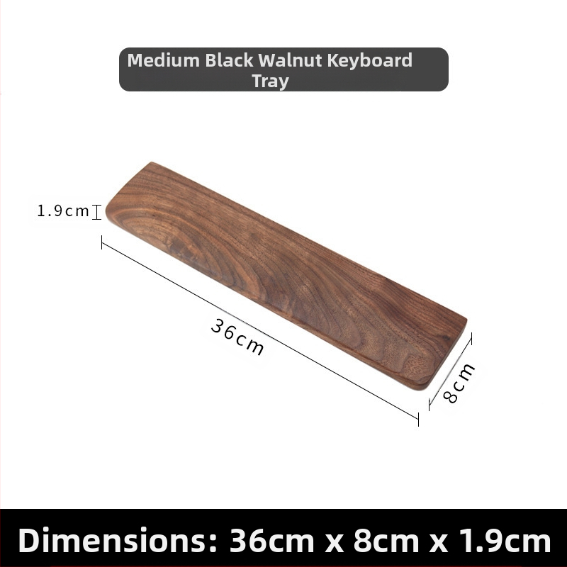 Klaviatuuri käetugi mustast pähklipuust täispuidust mehaaniline klaviatuuri käetugi puidust randmetugi hiiretugi kõrge randmepadi