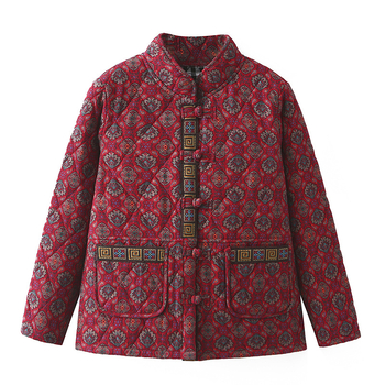 Λεπτά, χαλαρά, μικρά βαμβακερά ρούχα για τη μητέρα, φθινοπωρινό και χειμωνιάτικο γυναικείο βαμβακερό μπουφάν για μεσήλικες και ηλικιωμένους, για γιαγιάδες, μπουφάν από καθαρό βαμβάκι