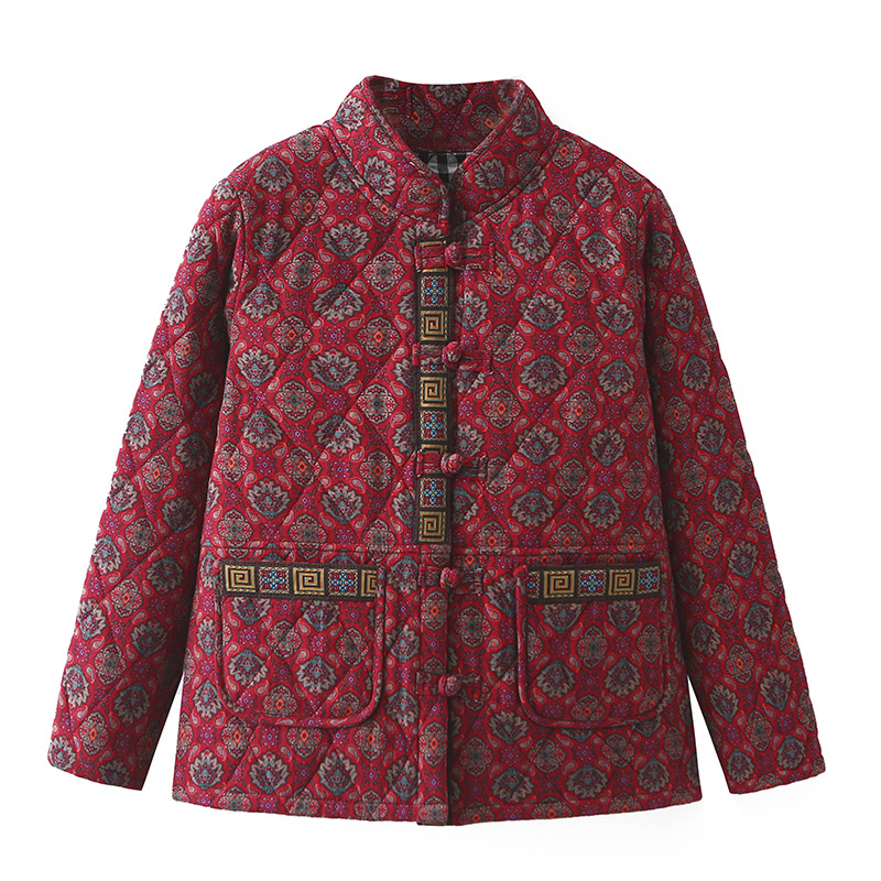 Mama subțire vrac mici din bumbac haine toamna și iarna femeii jachetă din bumbac pentru femei de vârstă mijlocie și bătrâni bunicuță pură jachetă din bumbac