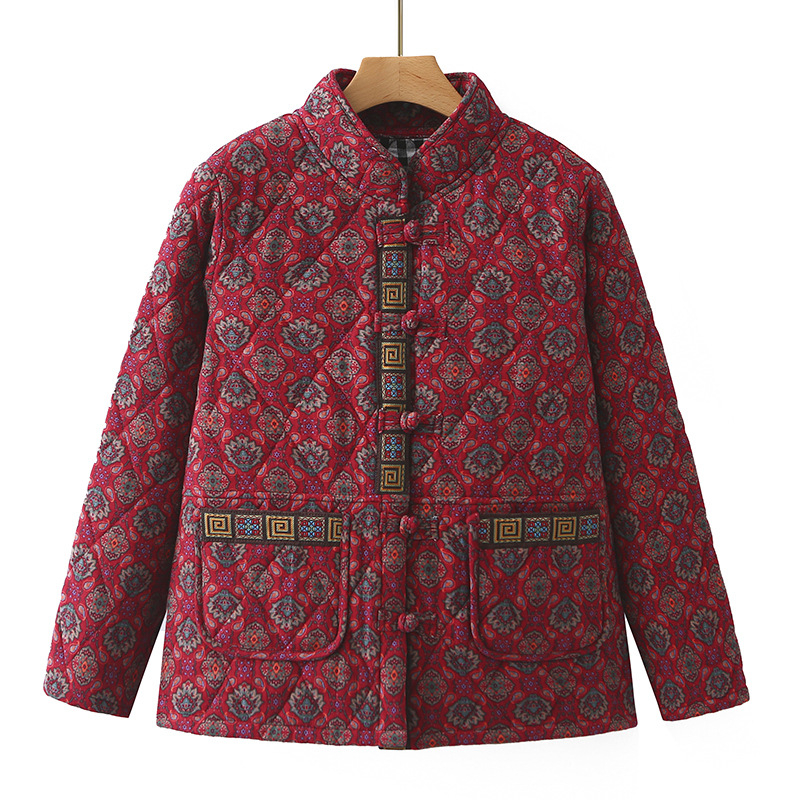 Mama subțire vrac mici din bumbac haine toamna și iarna femeii jachetă din bumbac pentru femei de vârstă mijlocie și bătrâni bunicuță pură jachetă din bumbac