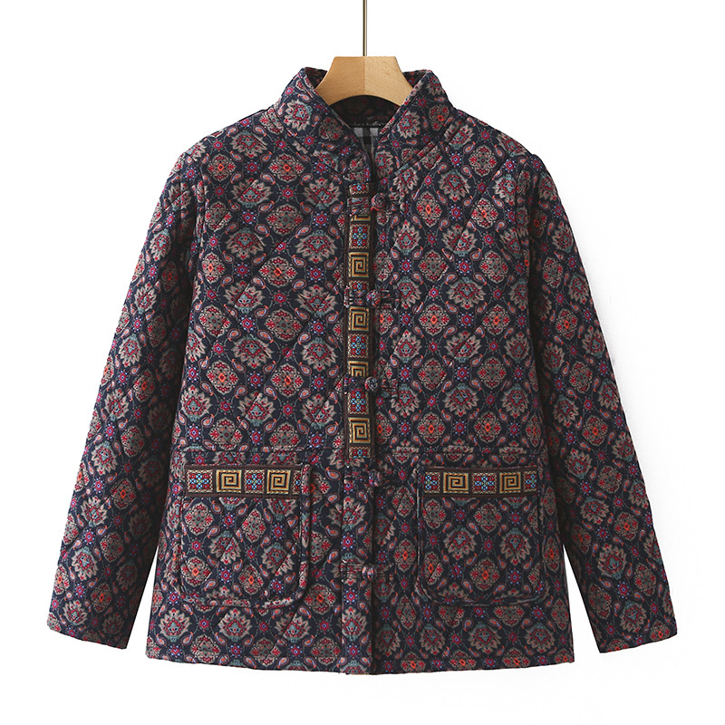 Mama subțire vrac mici din bumbac haine toamna și iarna femeii jachetă din bumbac pentru femei de vârstă mijlocie și bătrâni bunicuță pură jachetă din bumbac