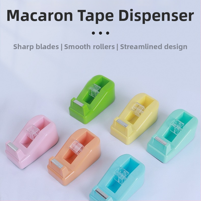 Държач за лента за макарони, малък държач за лепило, ръчен акаунт, креативен настолен офис, цветна машина за рязане на лента