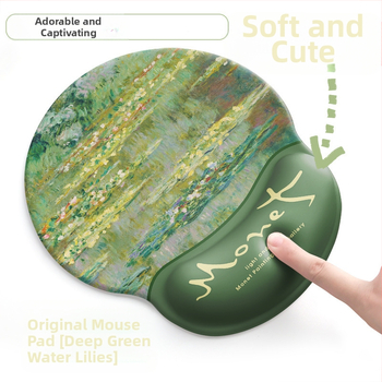 Μαξιλάρι ποντικιού ζωγραφικής λαδιού Monet Μαξιλάρι καρπού Sleeping Lotus Μαξιλάρι υποστήριξης χεριών Μαξιλάρι ποντικιού για άνδρες και γυναίκες μαξιλάρι καρπού γραφείου