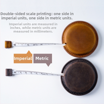 Rankų darbo, tarpvalstybinė „Crazy Horse“ odos mini liniuotė, viršutinio sluoksnio karvės odos traukimo liniuotė, vintažinė, matavimo drabužių traukimo liniuotė, odinė pakabuko juosta