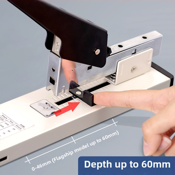 Darbą taupantis segiklis biurui, ilgas svirtis, plius dydžio segiklis, metalinis, didelis, tvirtas, sustorintas, daugiafunkcis