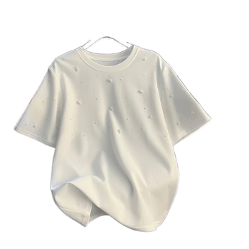 Γυναικείο πουκάμισο με κοντομάνικο τελείωμα από ευρωπαϊκή βαριά βιομηχανία, καλοκαίρι 2025, νέο εκρηκτικό σχέδιο, αισθητική niche, χαλαρή μπλούζα δυτικού στιλ