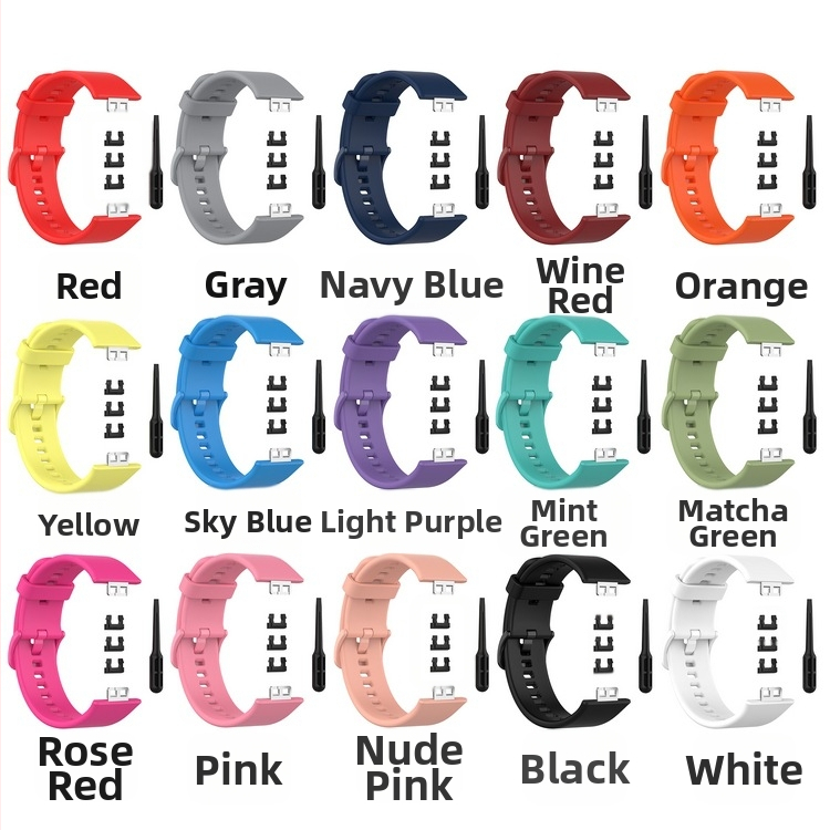 За Huawei часовник, подходящ за смарт часовник, цветна катарама TIA-B19, силиконова TIA-B09, резервна каишка за часовник.