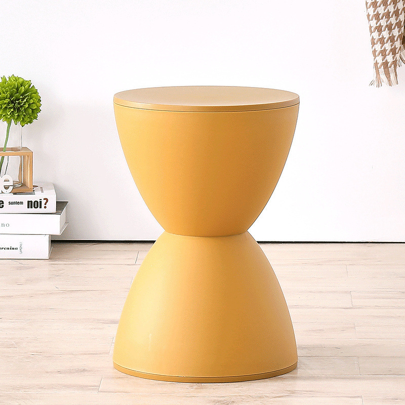 Plastikust tool, paksendatud majapidamise loominguline söögilaua tool, lihtne kõrge pink, Põhjamaade elutoa ümmargune Dengzi printsi tool