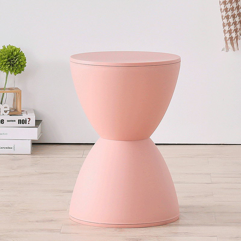 Plastikust tool, paksendatud majapidamise loominguline söögilaua tool, lihtne kõrge pink, Põhjamaade elutoa ümmargune Dengzi printsi tool