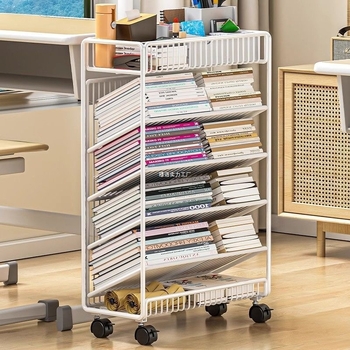 Liigutatav põrandariiul Raamaturiiul Mitmekihiline ratastega hoiuriiul Õpilase klassiruumi raamaturiiul Raudlaua külgmine raamaturiiul