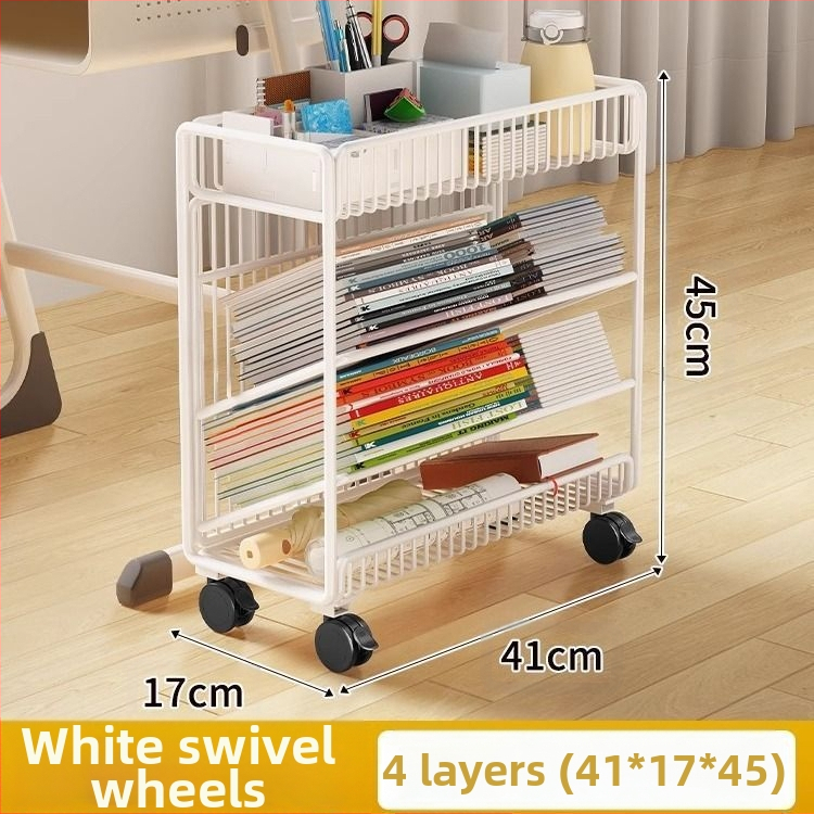 Liigutatav põrandariiul Raamaturiiul Mitmekihiline ratastega hoiuriiul Õpilase klassiruumi raamaturiiul Raudlaua külgmine raamaturiiul