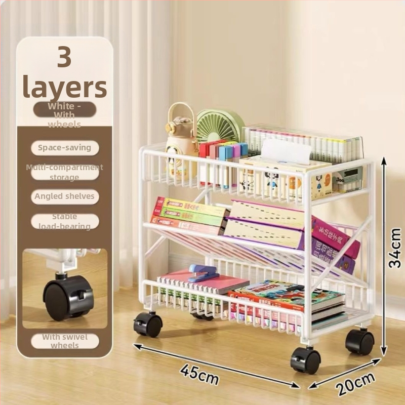 Liigutatav põrandariiul Raamaturiiul Mitmekihiline ratastega hoiuriiul Õpilase klassiruumi raamaturiiul Raudlaua külgmine raamaturiiul