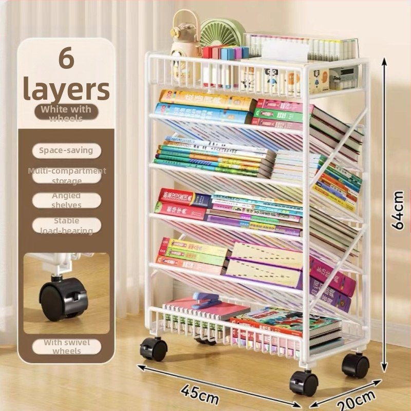 Liigutatav põrandariiul Raamaturiiul Mitmekihiline ratastega hoiuriiul Õpilase klassiruumi raamaturiiul Raudlaua külgmine raamaturiiul