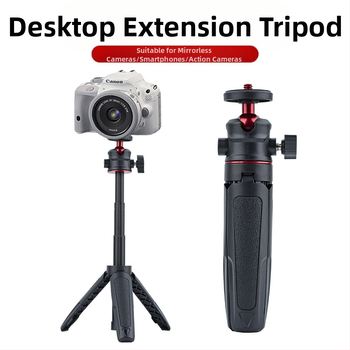 Lauaarvuti pikendusega statiiv kaasaskantav mini mobiiltelefoni kaamera peeglita otseülekande vlogi kronstein kolmeastmeline teleskoop-selfipulk
