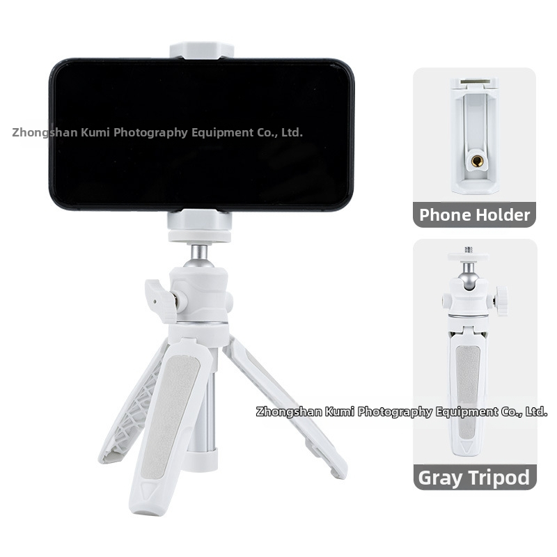 Lauaarvuti pikendusega statiiv kaasaskantav mini mobiiltelefoni kaamera peeglita otseülekande vlogi kronstein kolmeastmeline teleskoop-selfipulk