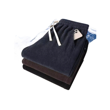 Νέα, άνετα, άνετα, ανοιξιάτικα και φθινοπωρινά παντελόνια από κοτλέ, για καθημερινή χρήση, 2024