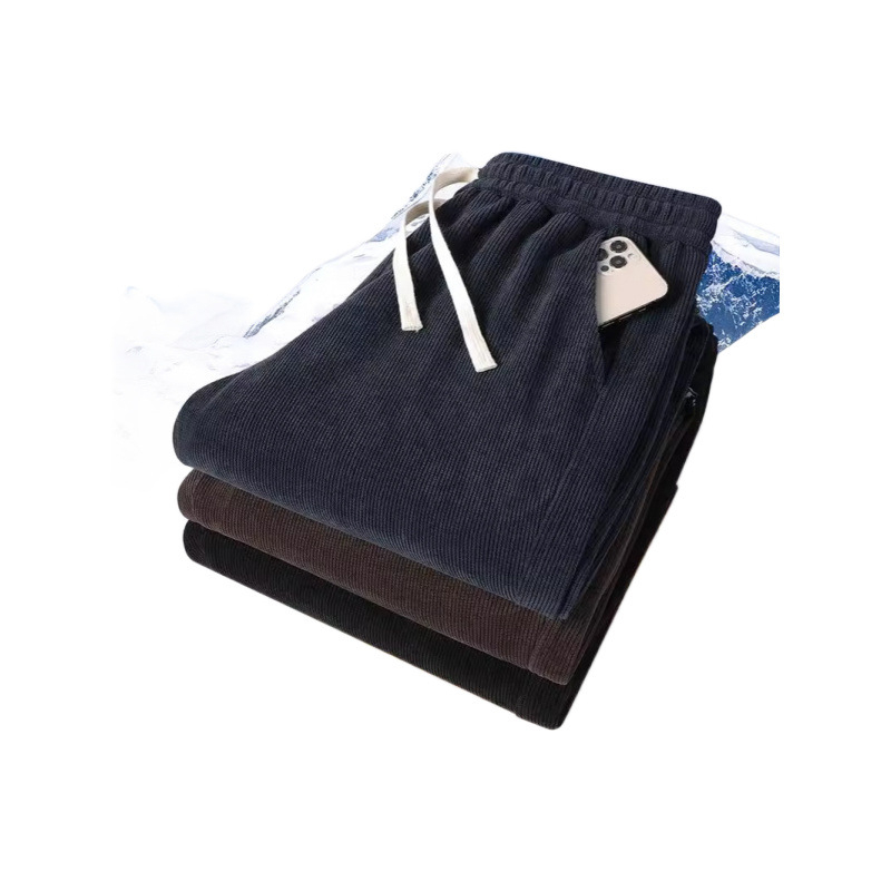 2024. aasta uued kevad- ja sügisesed mitmekülgsed mugavad kordvelvetist vabaajapüksid
