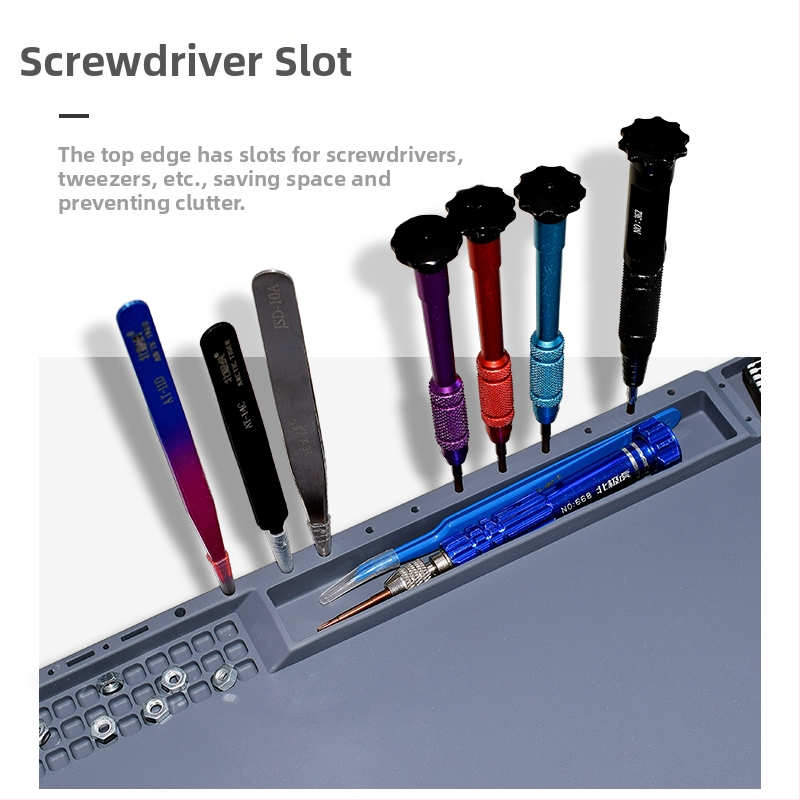 Работна маса за ремонт на компютърни и мобилни телефони с магнитна топлоизолационна подложка, силиконова, устойчива на висока температура, подложка за маса за заваряване с пистолет за горещ въздух