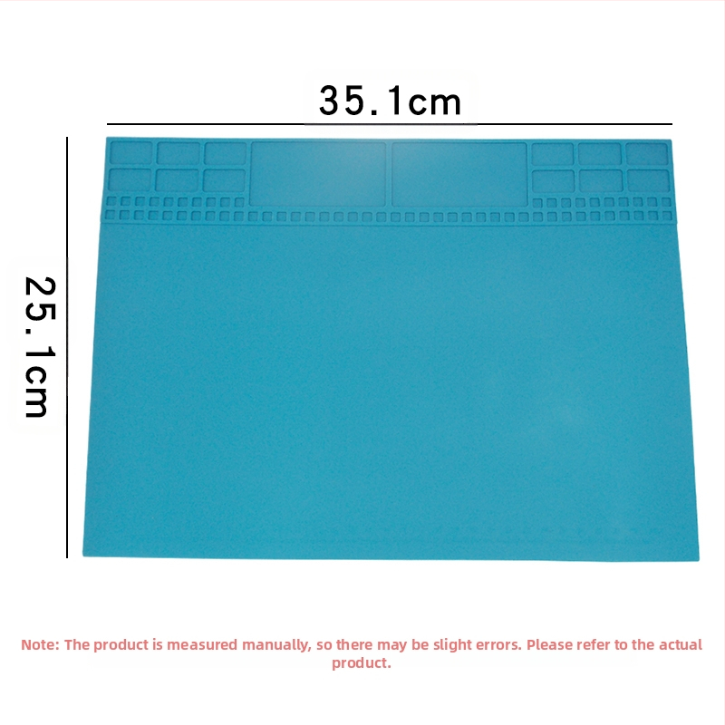 Datora un mobilā tālruņa remonta darbagalds ar magnētisku siltumizolācijas paliktni, silikona augstas temperatūras izturīgs galda paliktnis, karstā gaisa pistoles metināšanas galda paliktnis