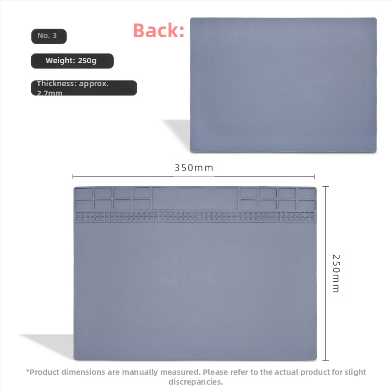 Datora un mobilā tālruņa remonta darbagalds ar magnētisku siltumizolācijas paliktni, silikona augstas temperatūras izturīgs galda paliktnis, karstā gaisa pistoles metināšanas galda paliktnis