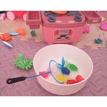 Πλωτό παιχνίδι ψαριών μωρό πρώιμη εκπαίδευση παιδιά παίζουν χρυσόψαρο δίχτυ τσέπης σιλικόνης μικρό ψάρι μαλακό καουτσούκ ζώο διασυνοριακή εξαγωγή