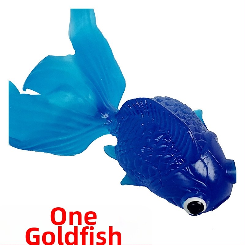 Ujuv kalamänguasi beebidele alushariduse lastele kuldkala võrgutasku silikoonist väike kala pehme kummist loom piiriülene eksport