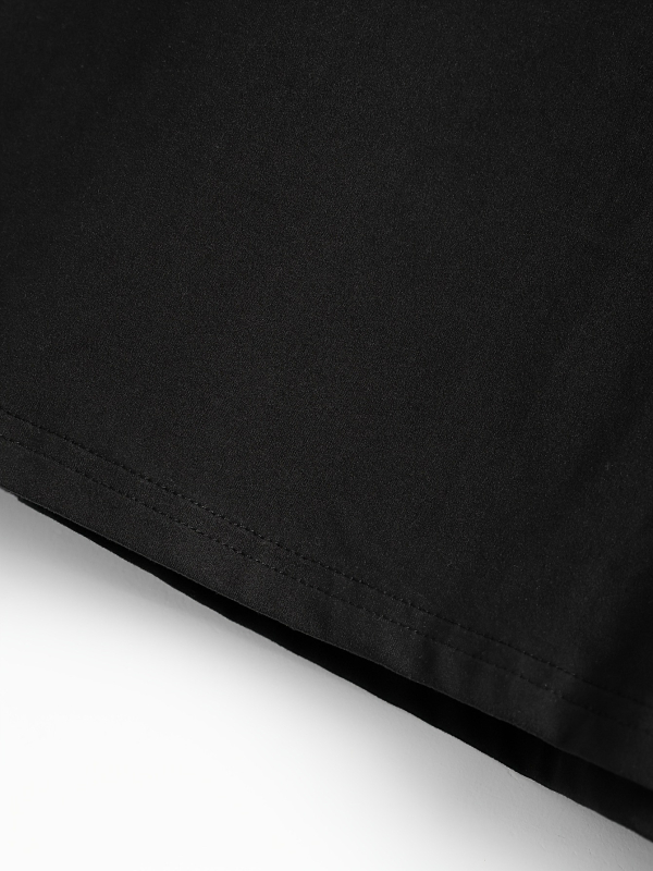 Meeste ümara kaelusega graafilise mustriga T-särk "Stay Happy" - must vabaaja suvine lühikeste varrukatega T-särk, X-disain