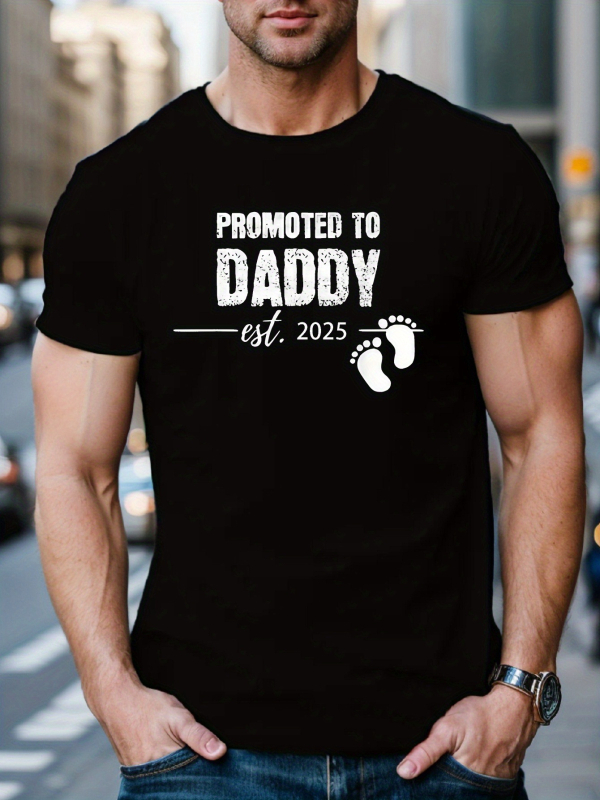 Isale ülendatud vintage stiilis 2025. aasta kirjaprindiga meeste ümara kaelusega lühikeste varrukatega T-särk, vabaaja