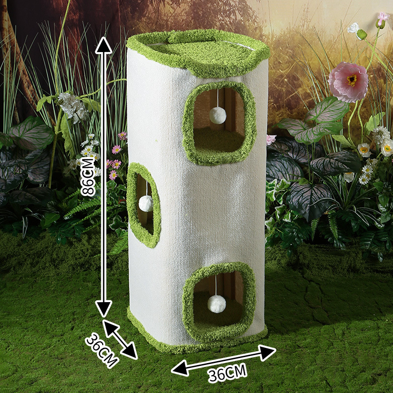 Katės laipiojimo rėmas, šiltas žieminis daugiasluoksnis katės lizdas, linksmas medžio skylė iš sizalio kibiro, kačių namelis, naminių gyvūnėlių reikmenys, žaislinis katės lizdas, kibiras