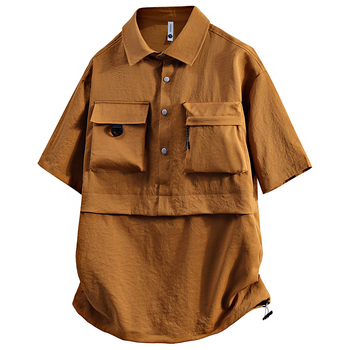 3D Στερεοφωνική Εικόνα M-8Xl Καλοκαιρινό Μεγάλο Μέγεθος με Κοντά Μανίκια για Άνδρες, Εξωτερική Χρήση, Χαλαρό, Γρήγορο Στέγνωμα, Ύφασμα με Κοντά Μανίκια για Ζευγάρια