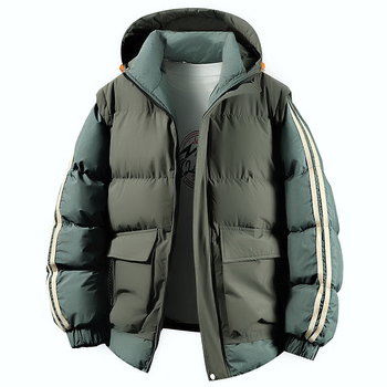 Ανδρικό μπουφάν με επένδυση από βαμβάκι, υψηλής μετατροπής, σε μέγεθος M-8XL, σε μέγεθος plus. Το μπουφάν με επένδυση από βαμβάκι υποστηρίζει μια γενιά χειμωνιάτικων ζεστών, χαλαρών ανδρικών παλτών.