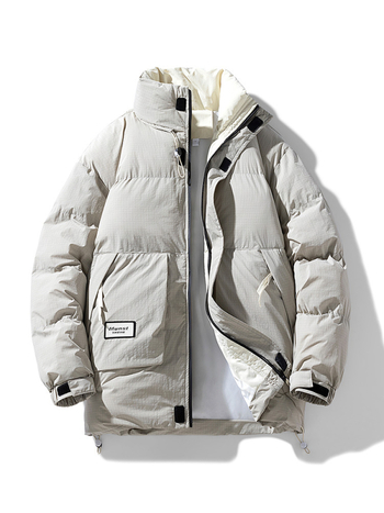 Pluss-suuruses sügis-talvine meeste püstkraega paks puuvillane jakk, trendikas lahtine soe paksendatud puuvillane mantel, Jaapani stiil